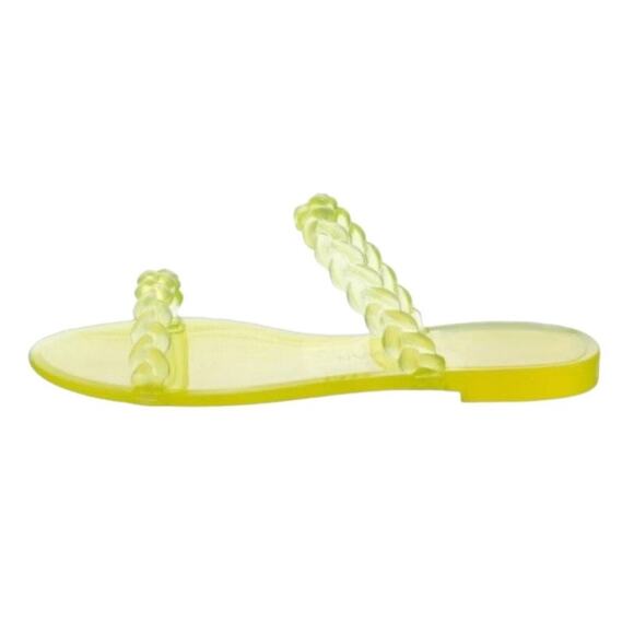 NEW Stuart Weitzman Women's Braida Sawyer Jelly Sandal Neon Green Size 8 - Picture 6 of 9